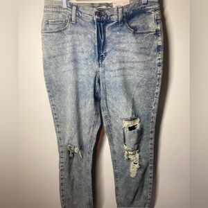 SO Blue Boyfriend Jeans Distressed Style